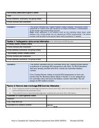 Instructions for Form FFS TPA, 200-393903 Trading Partner Agreement (Tpa) for Electronic Health Care Transactions - Oregon, Page 3