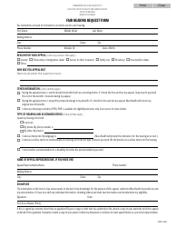 Form FHR-1 Fair Hearing Request Form - Massachusetts