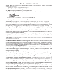 Formulario FHR-1-ES Formulario De Solicitud De Audiencia Imparcial - Massachusetts (Spanish), Page 2
