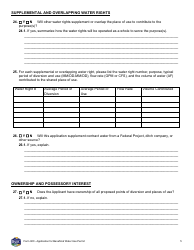 Form 600 Application for Beneficial Water Use Permit - Montana, Page 5