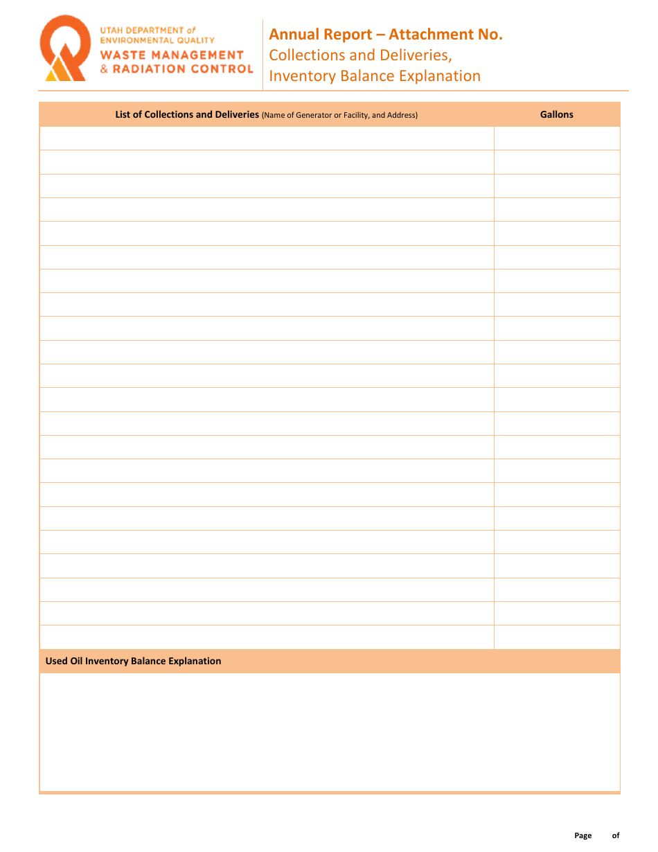 Used Oil Annual Report - Utah, Page 7