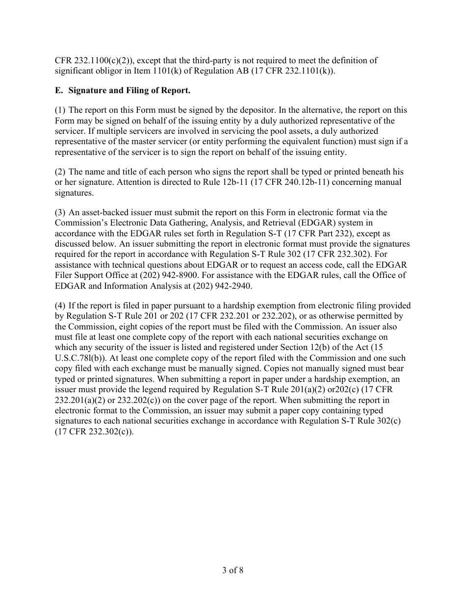 Form 10-D (SEC Form 2503) Asset-Backed Issuer Distribution Report Pursuant to Section 13 or 15(D) of the Securities Exchange Act of 1934, Page 3