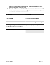 Form AID302-1 Non-disclosure Agreement for Usaid Personal Services Contractors Accessing Contractor Performance Information, Page 3