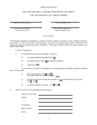 Application to the Virginia Small Business Financing Authority for the Issuance of Conduit Bonds - Virginia, Page 4
