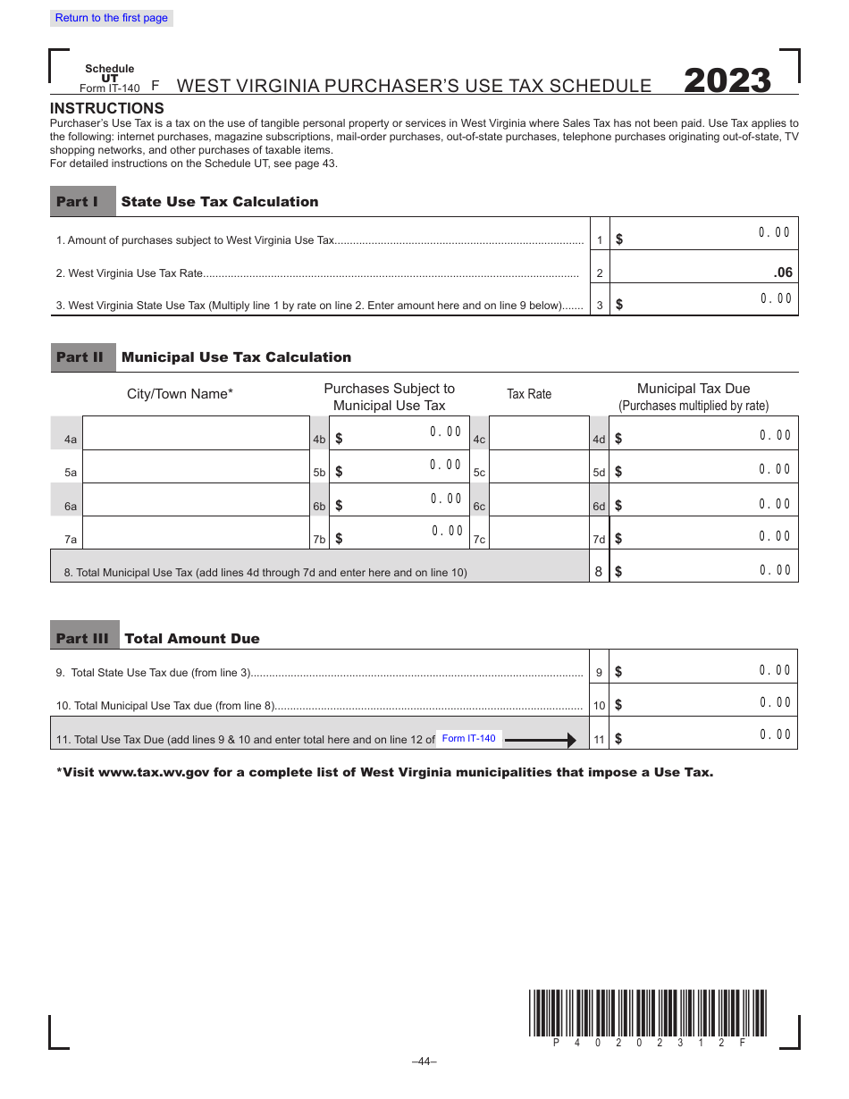 Form IT-140 Personal Income Tax Return - West Virginia, Page 16