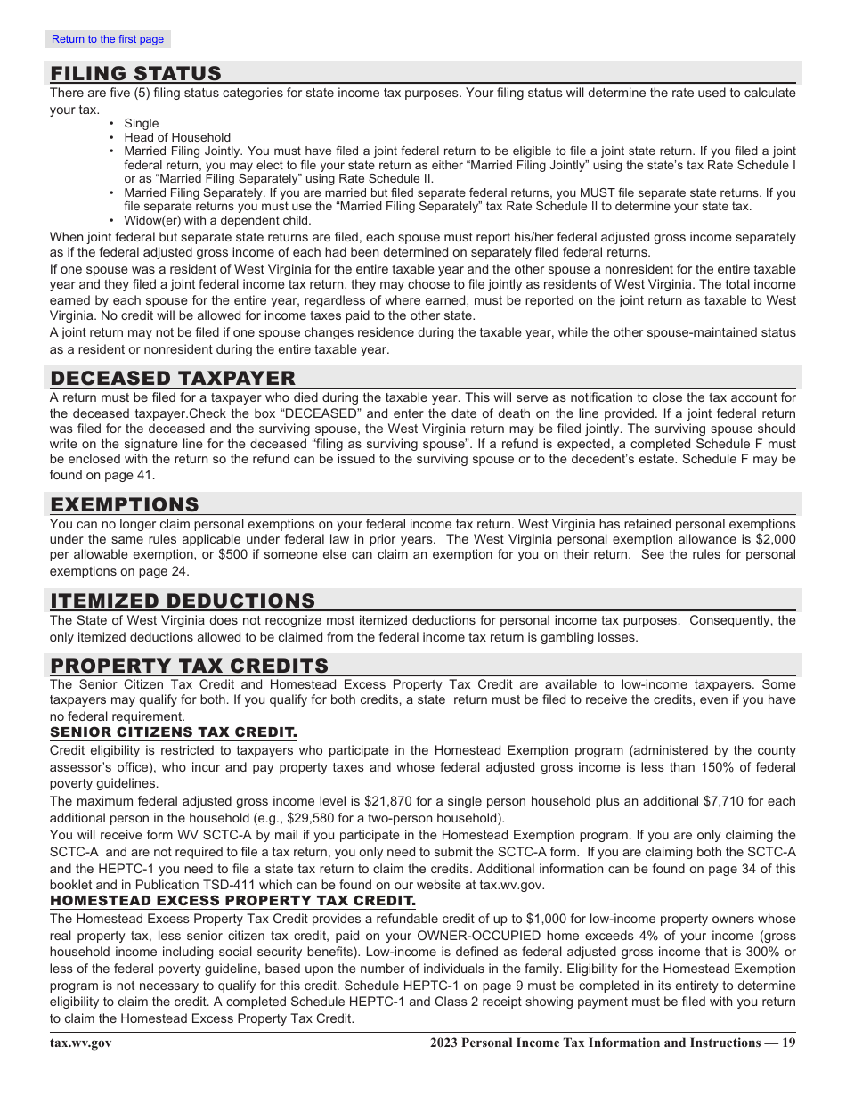 Form IT-140 Personal Income Tax Return - West Virginia, Page 24