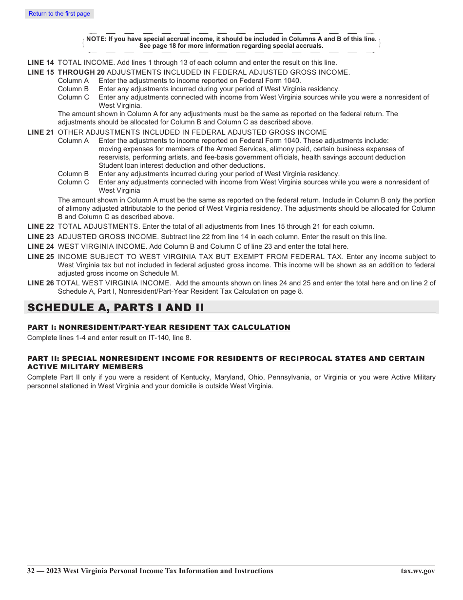 Form IT-140 Personal Income Tax Return - West Virginia, Page 37