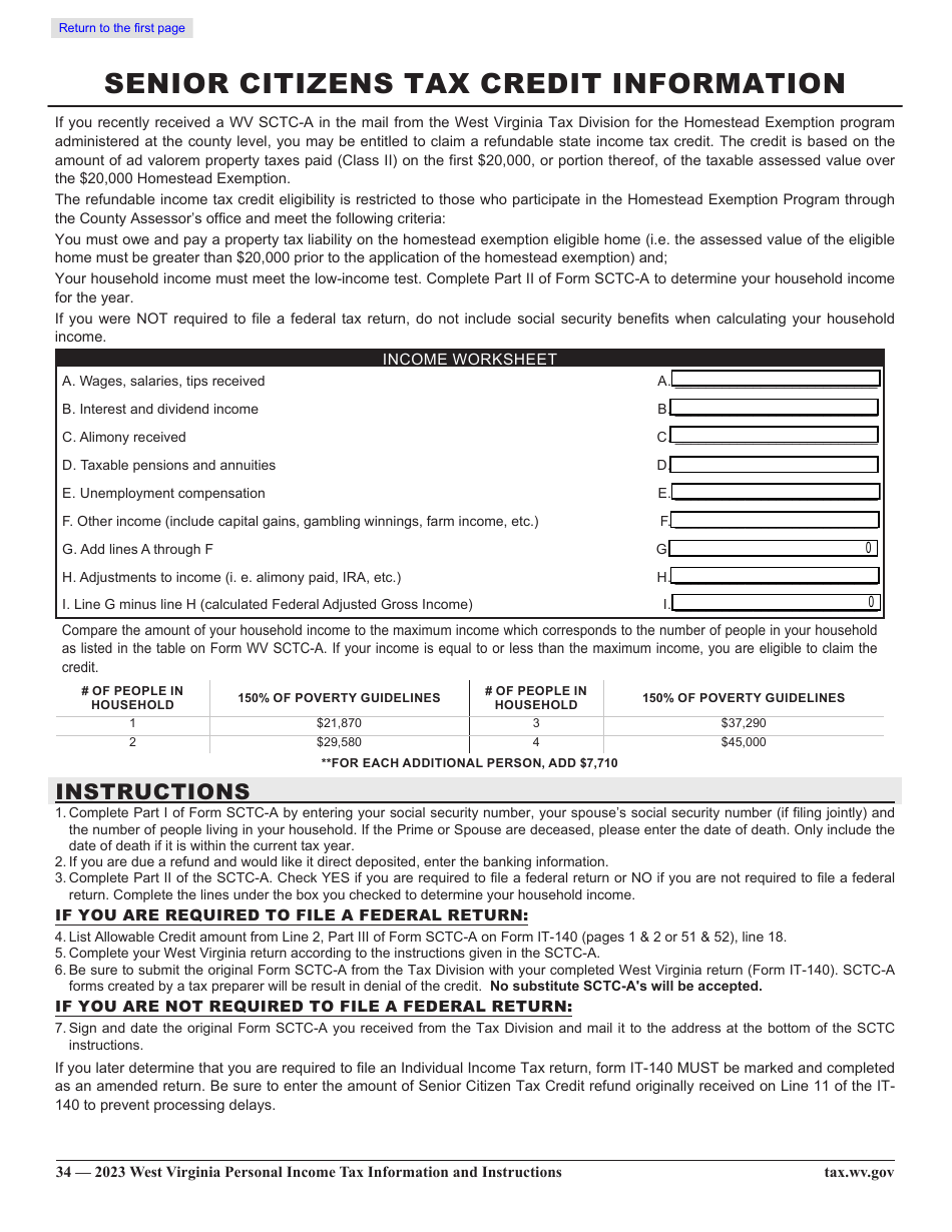 Form IT-140 Personal Income Tax Return - West Virginia, Page 39