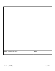 Form AID461-2 Senior Foreign Service Employee Statement, Page 2