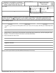 Form TC0019 Request to Correct Clerical Error in Electronic Docket Entry (Trial Court Rule XIV, Rule 6) - Massachusetts