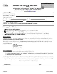 DNR Form 542-1433 Iowa Well Contractor Exam Application - Iowa