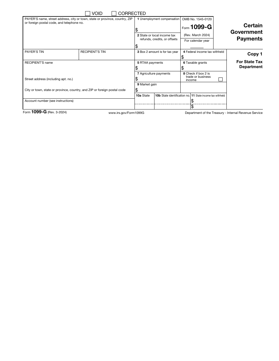 IRS Form 1099-G Certain Government Payments, Page 3