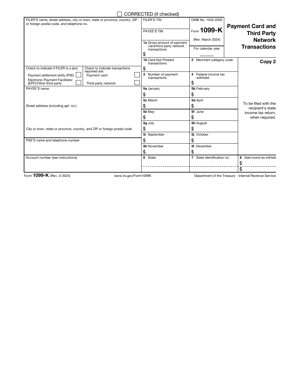 IRS Form 1099-K Payment Card and Third Party Network Transactions, Page 6