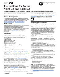 Document preview: Instructions for IRS Form 1099-QA, 5498-QA, 2024