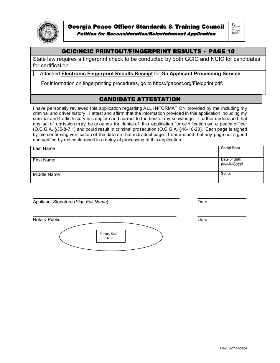 Petition for Reconsideration / Reinstatement Application - Georgia (United States), Page 10