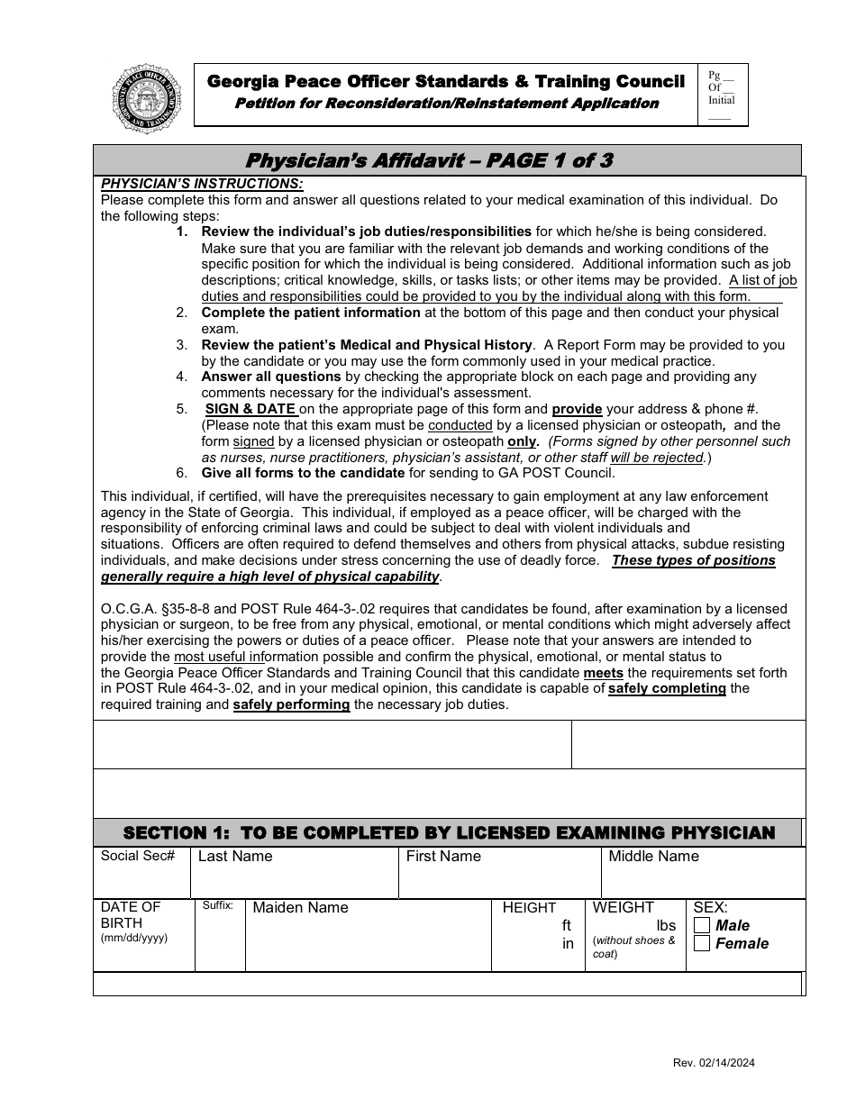 Petition for Reconsideration / Reinstatement Application - Georgia (United States), Page 11