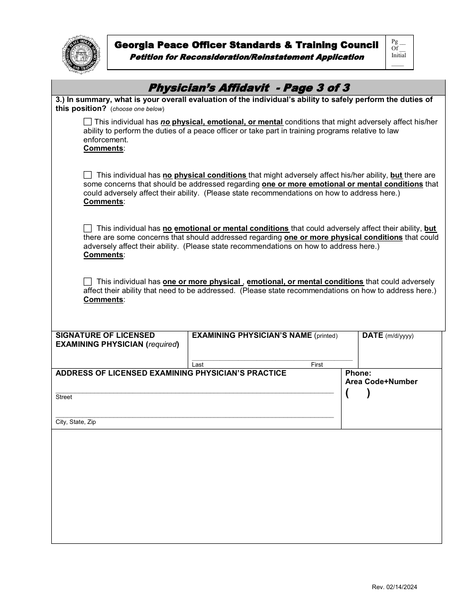 Petition for Reconsideration / Reinstatement Application - Georgia (United States), Page 13