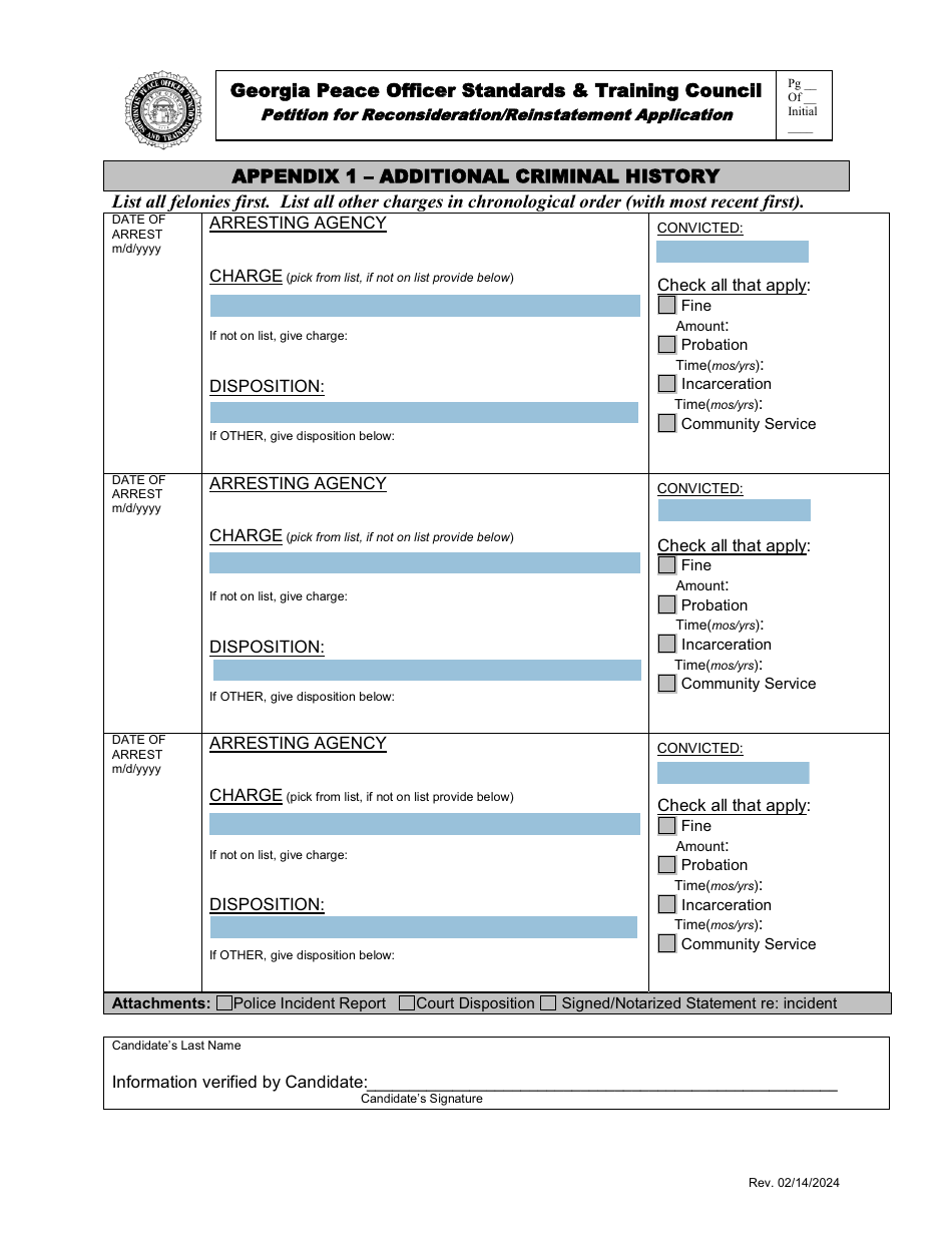 Petition for Reconsideration / Reinstatement Application - Georgia (United States), Page 14