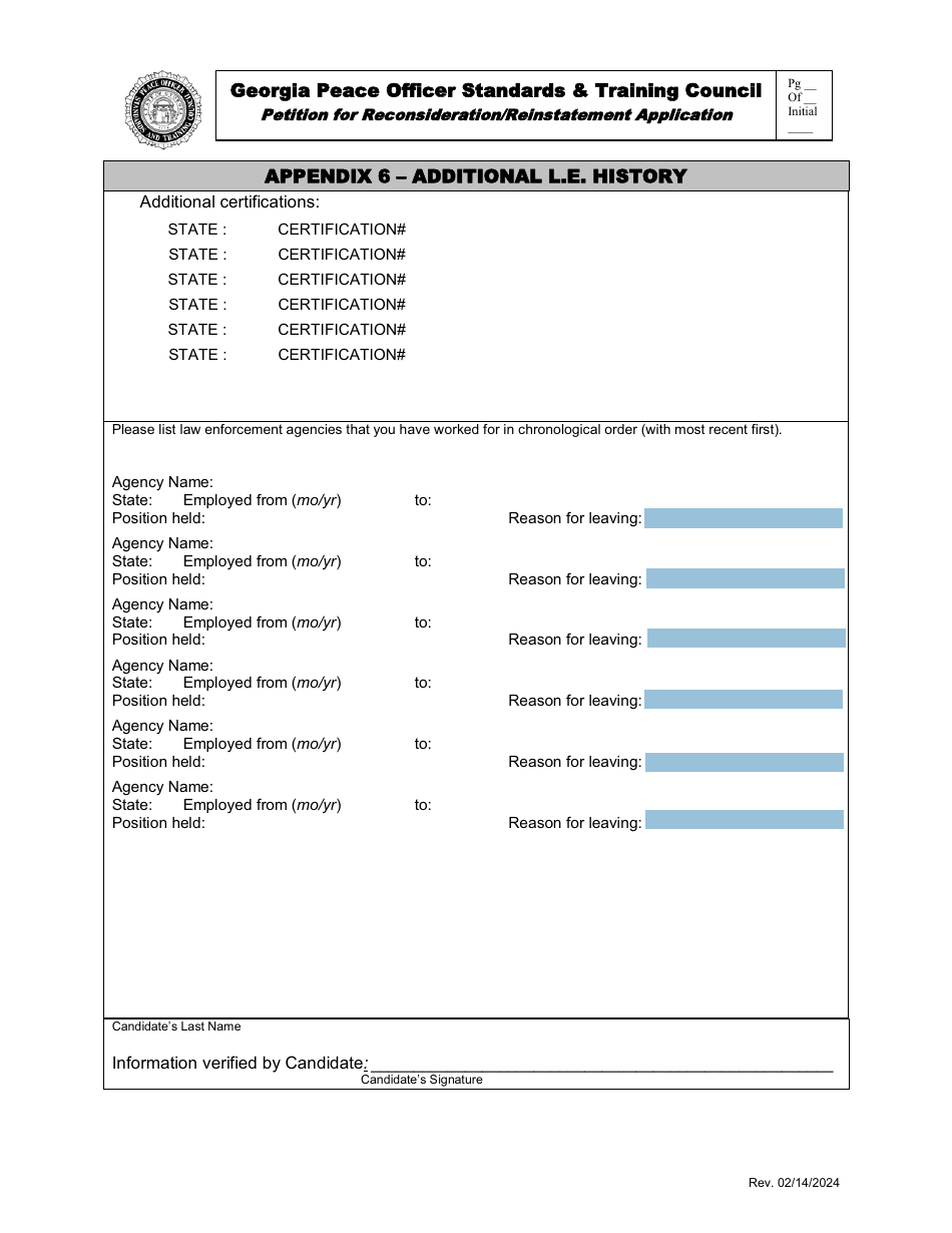 Petition for Reconsideration / Reinstatement Application - Georgia (United States), Page 19