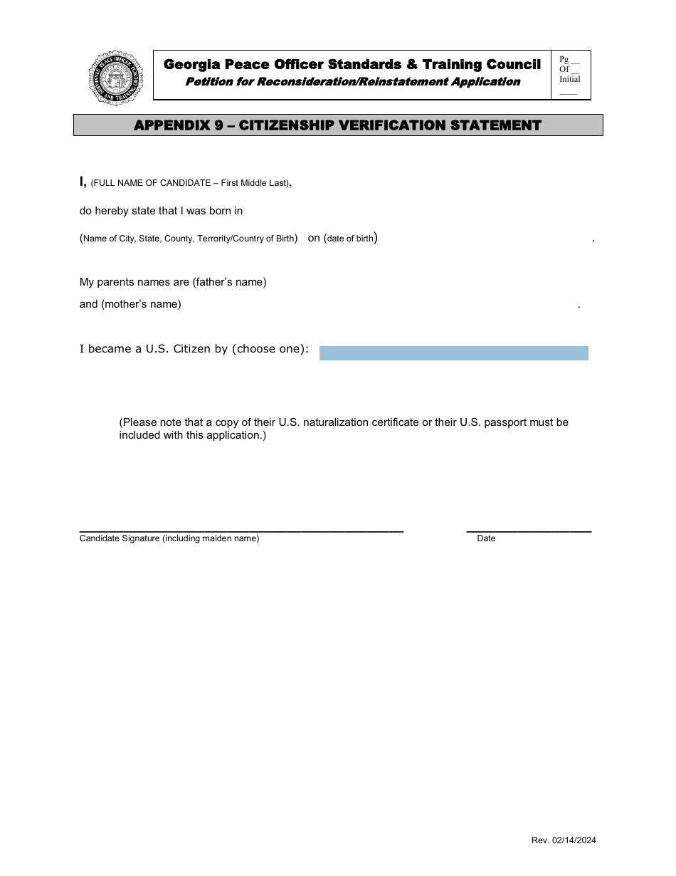 Petition for Reconsideration / Reinstatement Application - Georgia (United States), Page 20