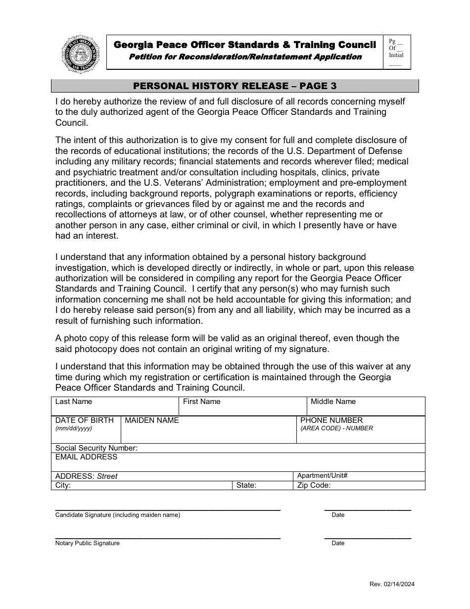 Petition for Reconsideration / Reinstatement Application - Georgia (United States), Page 3