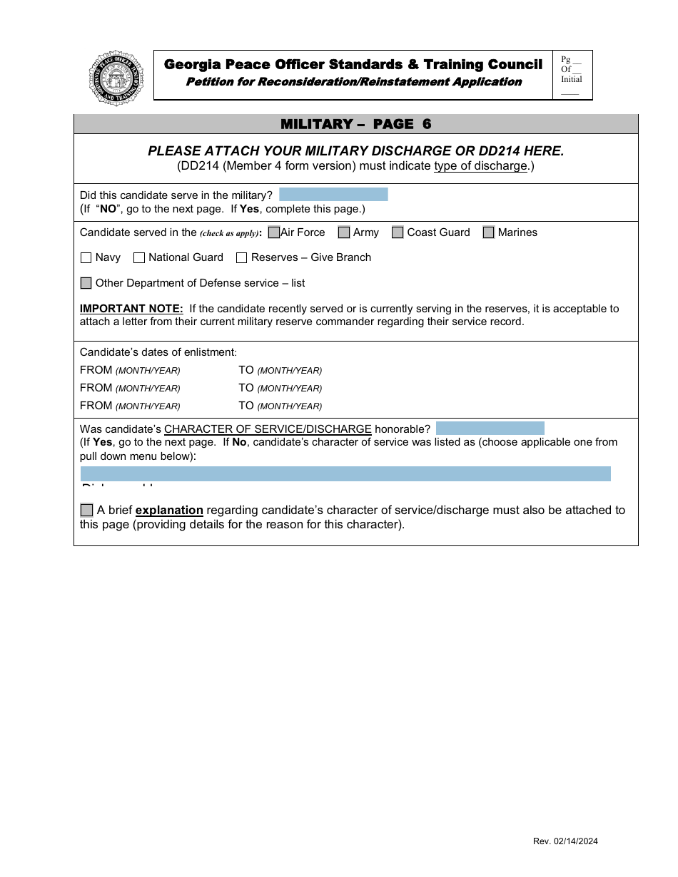 Petition for Reconsideration / Reinstatement Application - Georgia (United States), Page 6