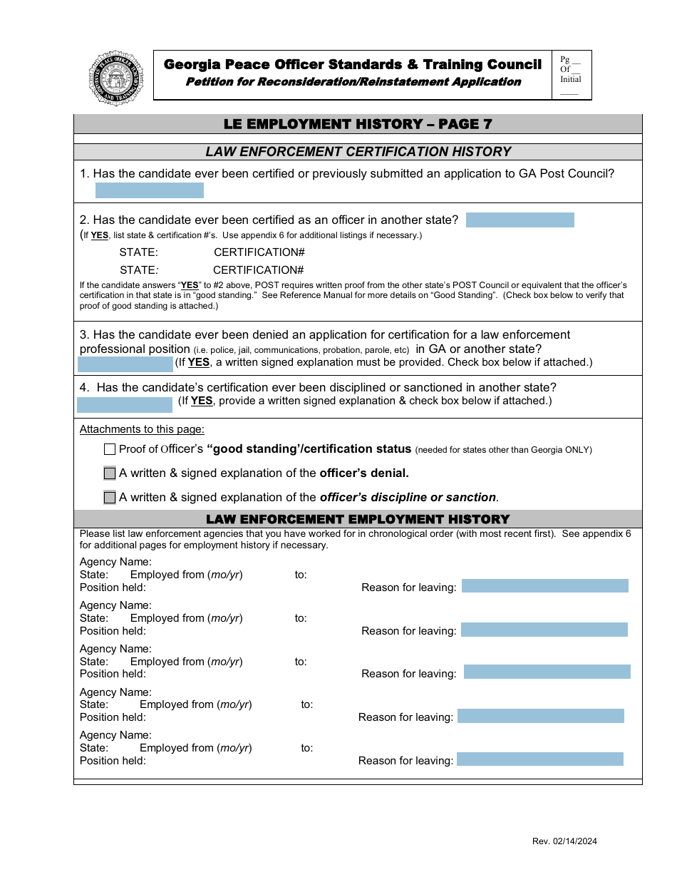 Petition for Reconsideration / Reinstatement Application - Georgia (United States), Page 7