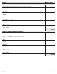 Forme NWT9154 Rapport De Fin D&#039;exercice - Programme D&#039;aide Provisoire a La Gestion DES Ressources (Irma) - Northwest Territories, Canada (French), Page 8