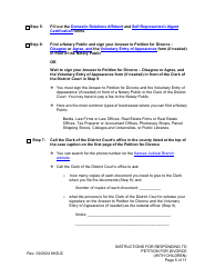 Instructions for Responding to a Petition for Divorce - With Children - Kansas, Page 5