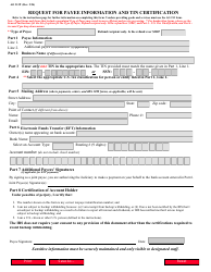 Document preview: Form AO213P Request for Payee Information and Tin Certification