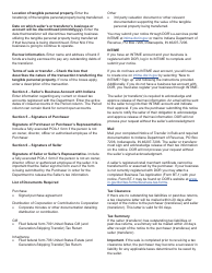 Instructions for State Form 57309 Notice of Transfer in Bulk - Indiana, Page 2