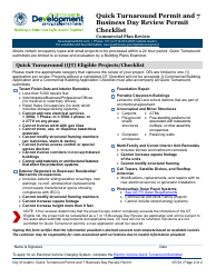 7 Business Day Review Permit Checklist - Commercial Plan Review - City of Austin, Texas, Page 2