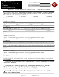 Solicitud Para Cambio De Zonificacion/Enmienda De Plan - City of San Antonio, Texas (Spanish), Page 8