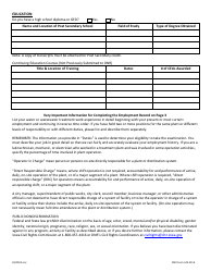 DNR Form 542-3118 Iowa Operator Certification Exam Application - Water Treatment, Water Distribution, Wastewater - Iowa, Page 2