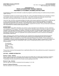 Instructions for Form F-11030 Prior Authorization/Durable Medical Equipment Attachment (Pa/Dmea) - Wisconsin