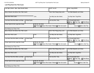 Form F-03157H Independent Living Supports Pilot (Ilsp) Service Plan - Wisconsin (Hmong), Page 2
