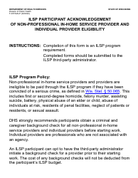Form F-03154ALP Ilsp Participant Acknowledgement of Non-professional in-Home Service Provider and Individual Provider Eligibility - Large Print - Wisconsin