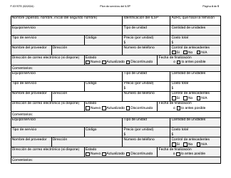 Formulario F-03157S Plan De Servicios Del Independent Living Supports Pilot (Piloto De Apoyos Para Una Vida Independiente, Ilsp) - Wisconsin (Spanish), Page 4