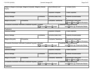 Form F-03157SO Independent Living Supports Pilot (Ilsp) Service Plan - Wisconsin (Somali), Page 3