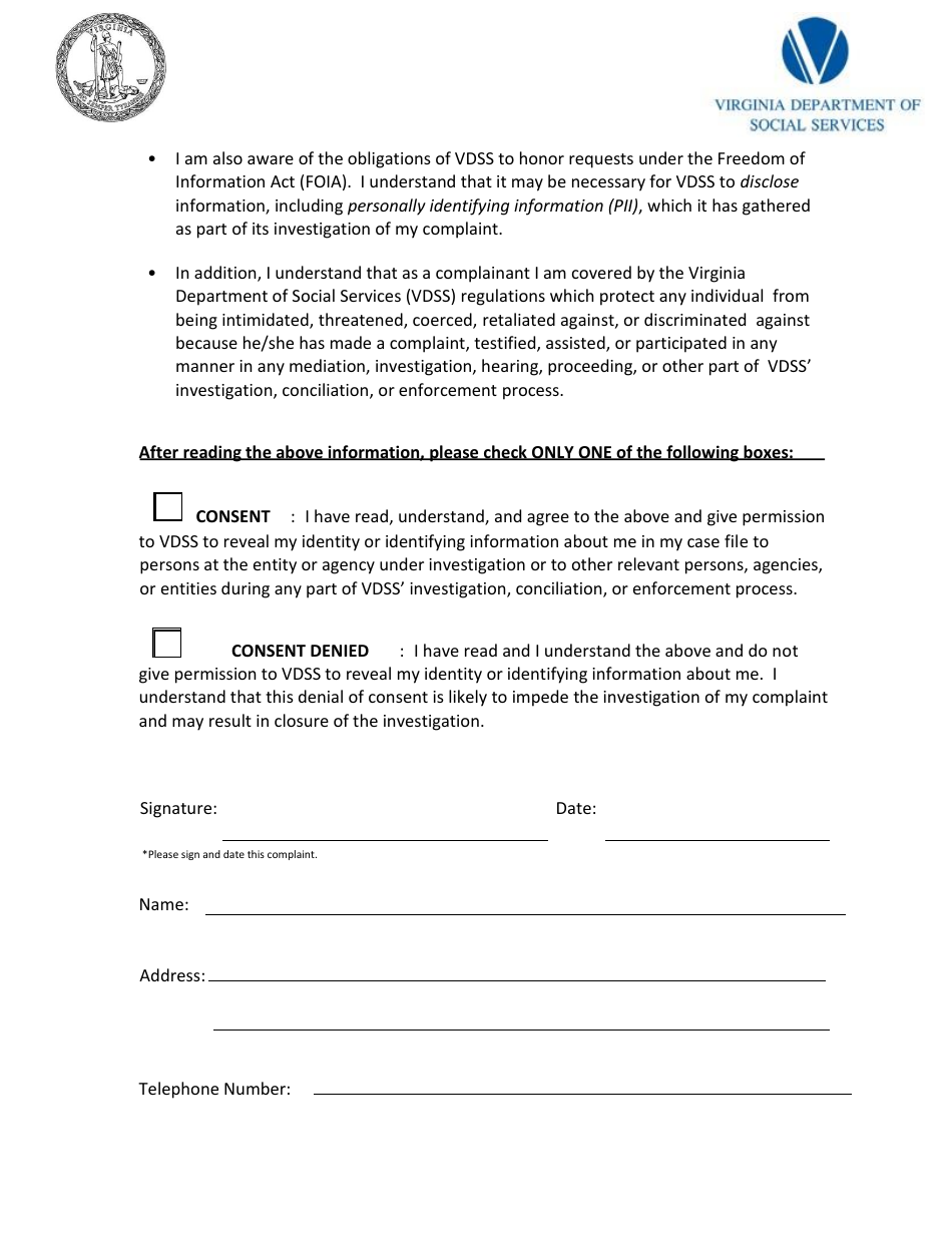 Information Privacy Complaint - Virginia, Page 4