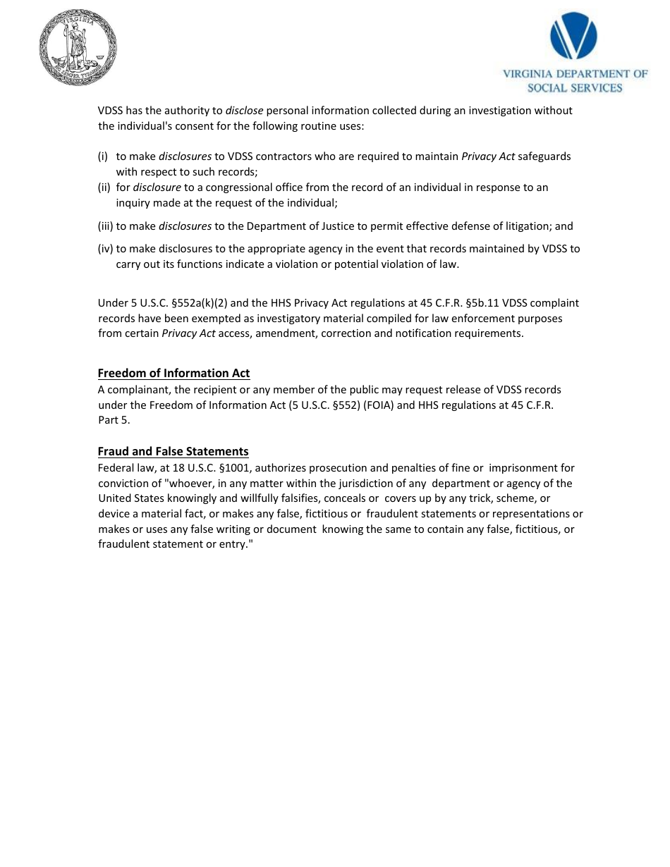 Information Privacy Complaint - Virginia, Page 6