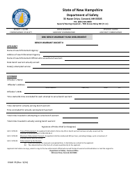 Document preview: Form DSAD35 Dwi Bench Warrant Fund Disbursment - New Hampshire