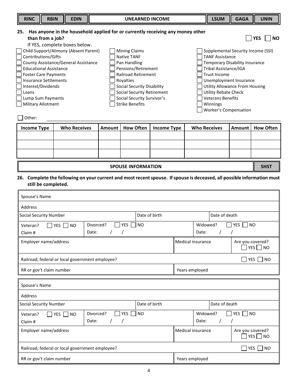 Form 2920-EM Application for Assistance - Supplemental Nutrition Assistance Program (Snap) - Nevada, Page 6