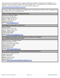 Form MSC2093 Request for Access to Records - Oregon, Page 3