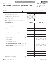 Document preview: Form 5081 Sales, Use and Withholding Taxes Annual Return - Michigan, 2024