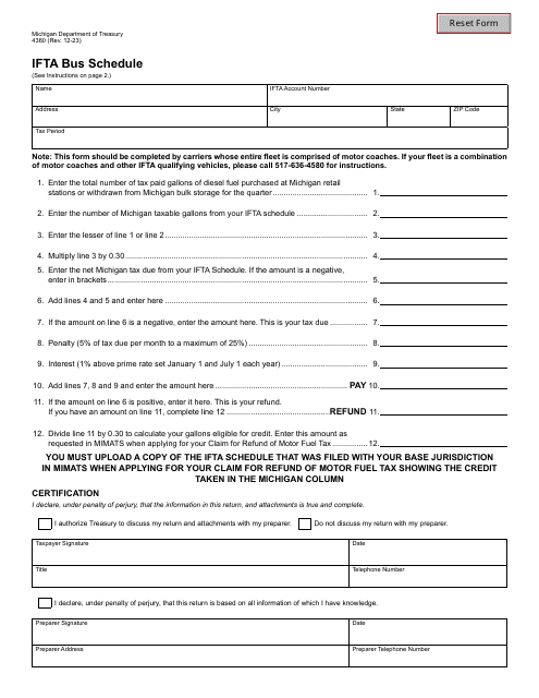 Form 4360  Printable Pdf