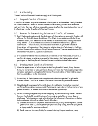 Conflict of Interest Guidelines for the Drug Benefit Review Process - British Columbia, Canada, Page 2