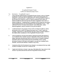Conflict of Interest Guidelines for the Drug Benefit Review Process - British Columbia, Canada, Page 4
