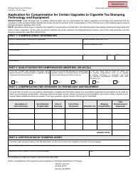 Document preview: Form 5191 Application for Compensation for Certain Upgrades to Cigarette Tax Stamping Technology and Equipment - Michigan