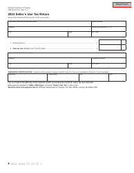 Document preview: Form 5088 Seller's Use Tax Return - Michigan, 2024
